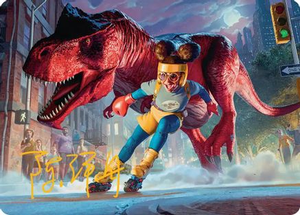 Art Series: Marvel Super Heroes Moon Girl and Devil Dinosaur Art Card (Gold-Stamped Signature) #14