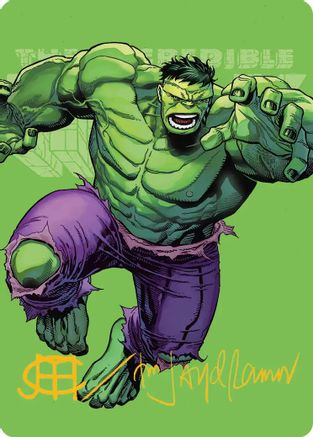Art Series: Marvel Super Heroes The Incredible Hulk Art Card (Gold-Stamped Signature) #28