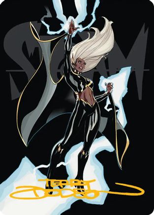 Art Series: Marvel Super Heroes Storm, Windrider Art Card (Gold-Stamped Signature) #30
