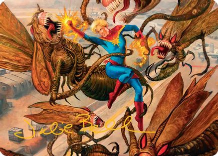 Art Series: Marvel Super Heroes Captain Marvel, Apex Avenger Art Card (Gold-Stamped Signature) #36