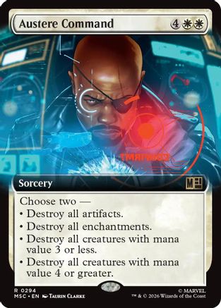 Commander: Marvel Super Heroes Austere Command (Extended Art) #294