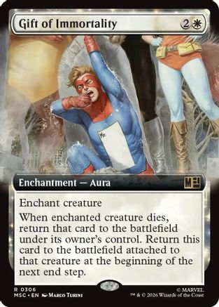 Commander: Marvel Super Heroes Gift of Immortality (Extended Art) #306