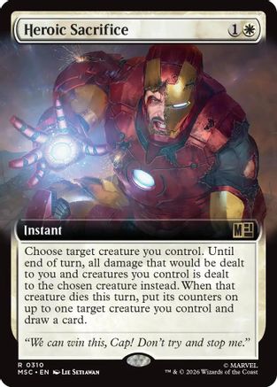 Commander: Marvel Super Heroes Heroic Sacrifice (Extended Art) #310