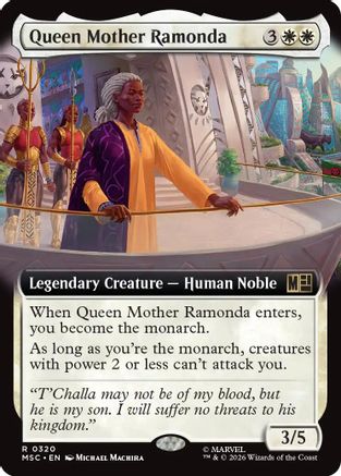 Commander: Marvel Super Heroes Queen Mother Ramonda (Extended Art) #320