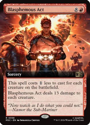 Commander: Marvel Super Heroes Blasphemous Act (Extended Art) #358