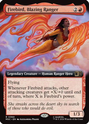 Commander: Marvel Super Heroes Firebird, Blazing Ranger (Extended Art) #360