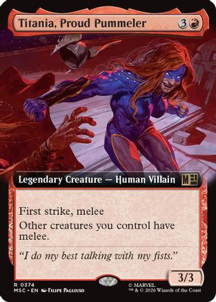 Commander: Marvel Super Heroes Titania, Proud Pummeler (Extended Art) #374