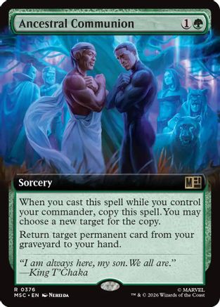 Commander: Marvel Super Heroes Ancestral Communion (Extended Art) #376