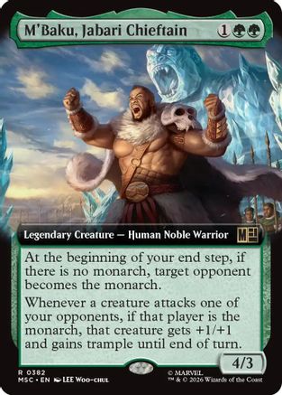 Commander: Marvel Super Heroes M'Baku, Jabari Chieftain (Extended Art) #382
