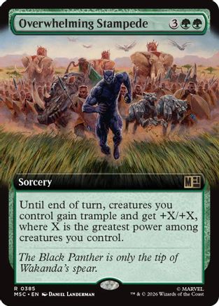 Commander: Marvel Super Heroes Overwhelming Stampede (Extended Art) #385