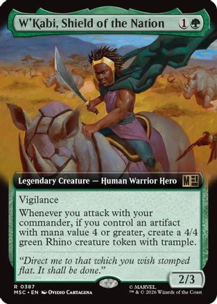 Commander: Marvel Super Heroes W'Kabi, Shield of the Nation (Extended Art) #387