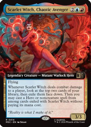 Commander: Marvel Super Heroes Scarlet Witch, Chaotic Avenger (Extended Art) #414