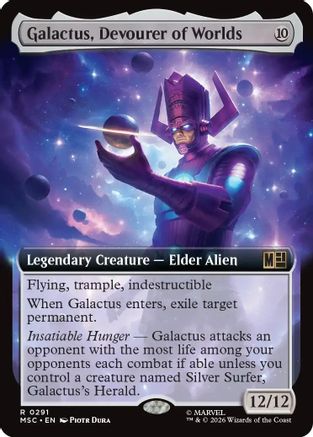 Commander: Marvel Super Heroes Galactus, Devourer of Worlds (Extended Art) #291