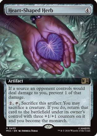 Commander: Marvel Super Heroes Heart-Shaped Herb (Extended Art) #435