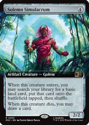 Commander: Marvel Super Heroes Solemn Simulacrum (Extended Art) #453