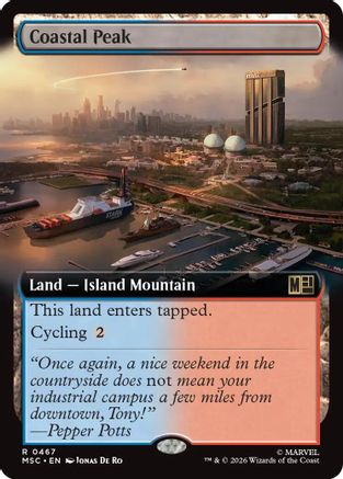 Commander: Marvel Super Heroes Coastal Peak (Extended Art) #467