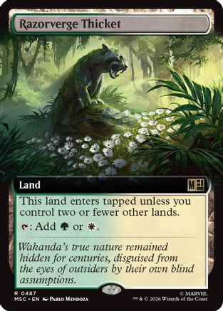 Commander: Marvel Super Heroes Razorverge Thicket (Extended Art) #487