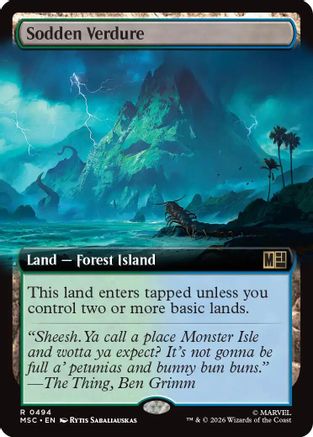 Commander: Marvel Super Heroes Sodden Verdure (Extended Art) #494