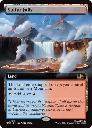 Commander: Marvel Super Heroes Sulfur Falls (Extended Art) #496