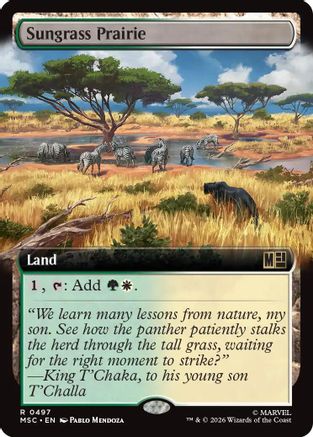 Commander: Marvel Super Heroes Sungrass Prairie (Extended Art) #497