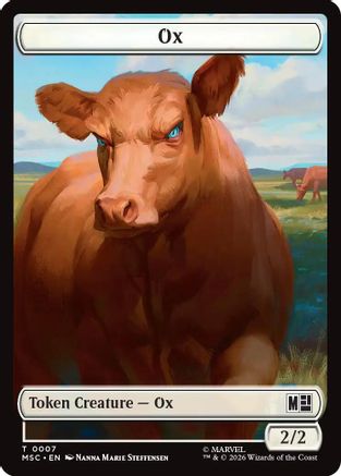 Commander: Marvel Super Heroes Ox (007) // Construct (014) Double-Sided Token #7