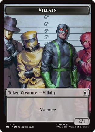 Villain // Robot Villain Double-Sided Token (025//026) (Surge Foil)