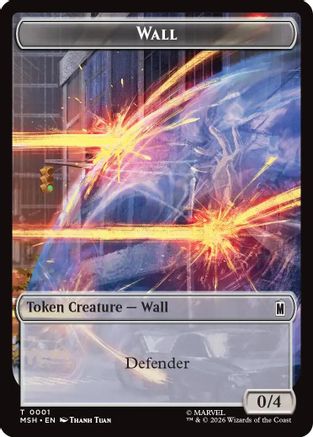 Marvel Super Heroes Wall // Alien Double-Sided Token #001