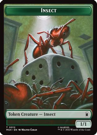 Marvel Super Heroes Insect // Clue Double-Sided Token #012