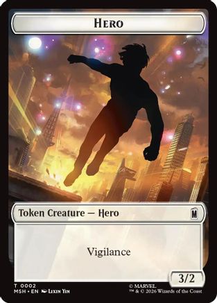Marvel Super Heroes Hero // Robot Villain Double-Sided Token #002