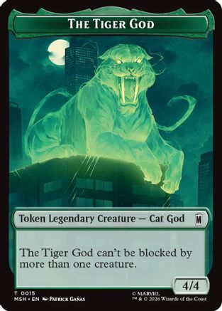 Marvel Super Heroes The Tiger God // Sturdy Shield Double-Sided Token #015