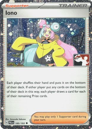 Prize Pack Series Cards Iono - 185/193 (Cosmos Holo) #185