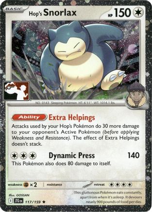 Prize Pack Series Cards Hop's Snorlax - 117/159 (Cosmos Holo) #117