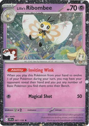 Prize Pack Series Cards Lillie's Ribombee - 067/159 (Cosmos Holo) #067