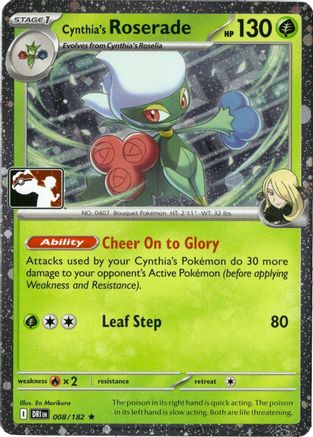 Prize Pack Series Cards Cynthia's Roserade - 008/182 (Cosmos Holo) #008