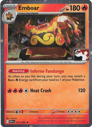 Prize Pack Series Cards Emboar - 013/086 (Cosmos Holo) #013