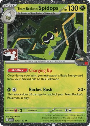 Prize Pack Series Cards Team Rocket's Spidops - 020/182 (Cosmos Holo) #020