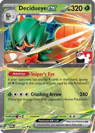 Prize Pack Series Cards Decidueye ex #012