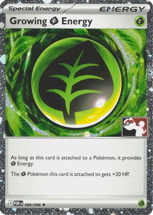 Prize Pack Series Cards Growing Grass Energy - 086/088 (Cosmos Holo) #086