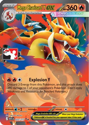 Prize Pack Series Cards Mega Charizard Y ex #022