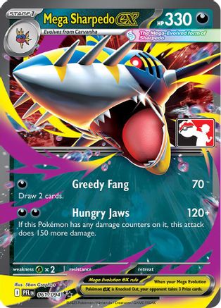 Prize Pack Series Cards Mega Sharpedo ex #061