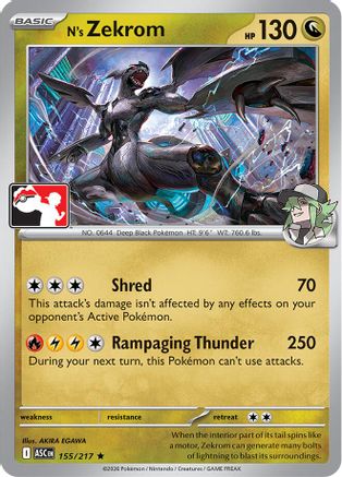 Prize Pack Series Cards N's Zekrom #155
