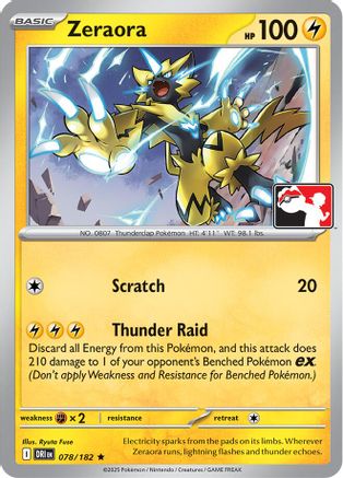 Prize Pack Series Cards Zeraora #078