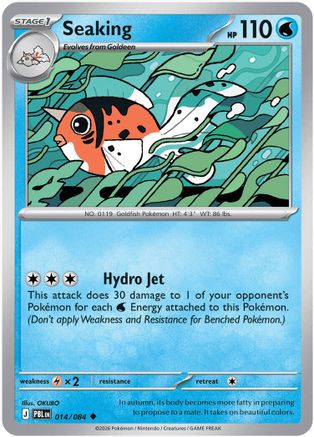 Seaking Pokemon card