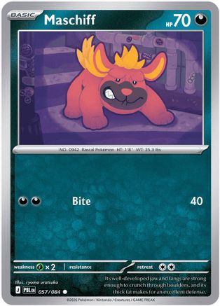 Maschiff Pokemon card