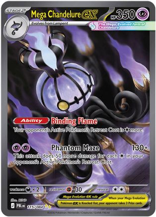 Mega Chandelure ex Pokemon card