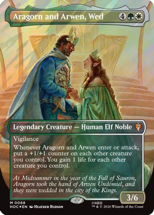 Aragorn and Arwen, Wed (Borderless) (Surge Foil)