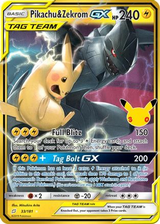 Kortet Pikachu & Zekrom GX