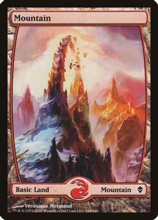 Card n° 244 Mountain Zendikar Full Art 
