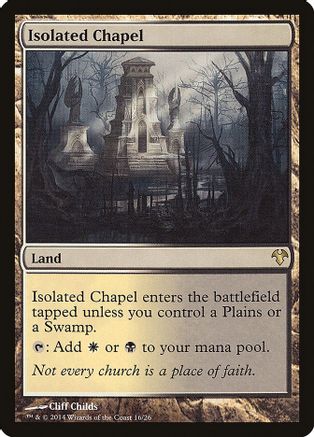 MTG 4x Isolated Chapel-Modern Event Deck RARE DUAL pays WHITE BLACK * 