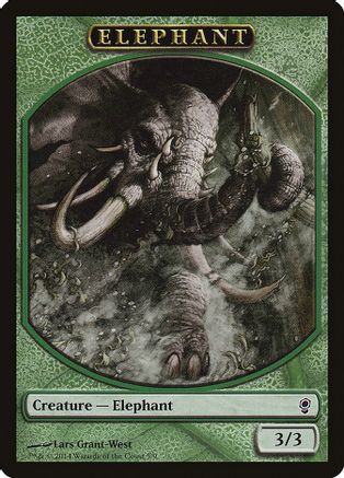 Dragonmiser MTG Magic DCI Elephant Token Near Mint 